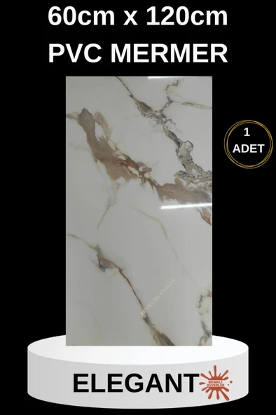 Alternatif Kaplama UV PVC Mermer Panel Elegant1 Adet 60x120cm Ev Ofis Otel Duvar Kaplama Paneli ürün görseli 1
