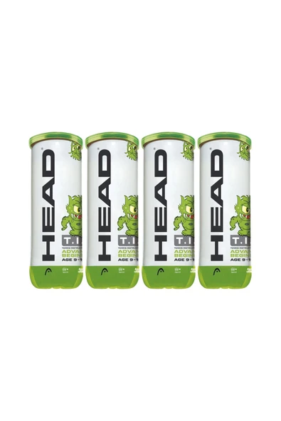 Head TIP Green 9-10 Yaş 4 Adet 3’lü Çocuk Tenis Topu Kampanyası ürün görseli 1