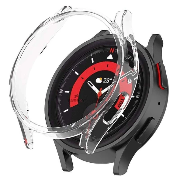 Sneezy Samsung Galaxy Watch 5 Pro PC Sert Dış Kasa Koruyucu  Şeffaf ürün görseli 1