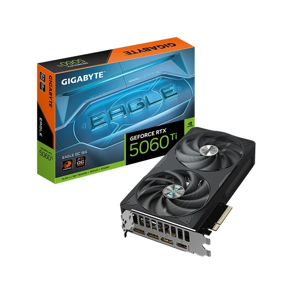 GIGABYTE GeForce RTX 5060 Ti EAGLE OC 16G GDDR7 16GB 128Bit DLSS 4 GV-N506TEAGLE OC-16GD NVIDIA Ekran Kartı ürün görseli 1