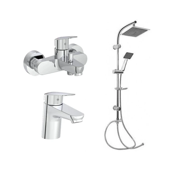 Artema Flow Round Lavabo Banyo Batarya GMS Karine Duş Seti ürün görseli 1
