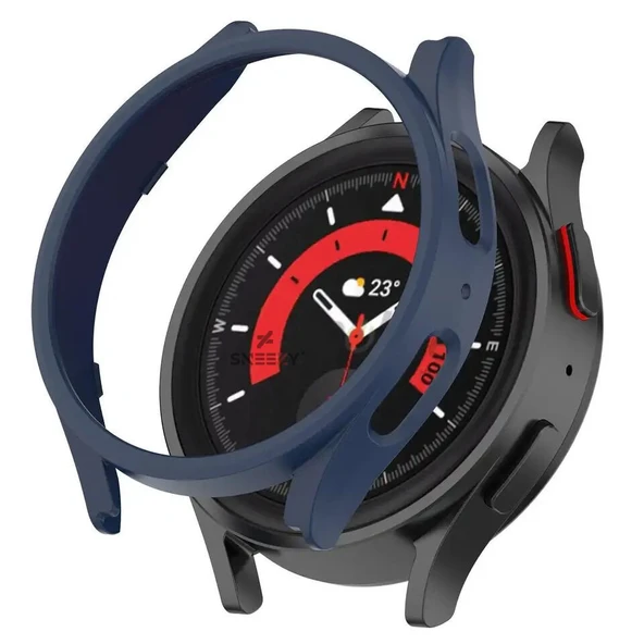 Sneezy Samsung Galaxy Watch 5 Pro PC Sert Dış Kasa Koruyucu  Lacivert ürün görseli 1