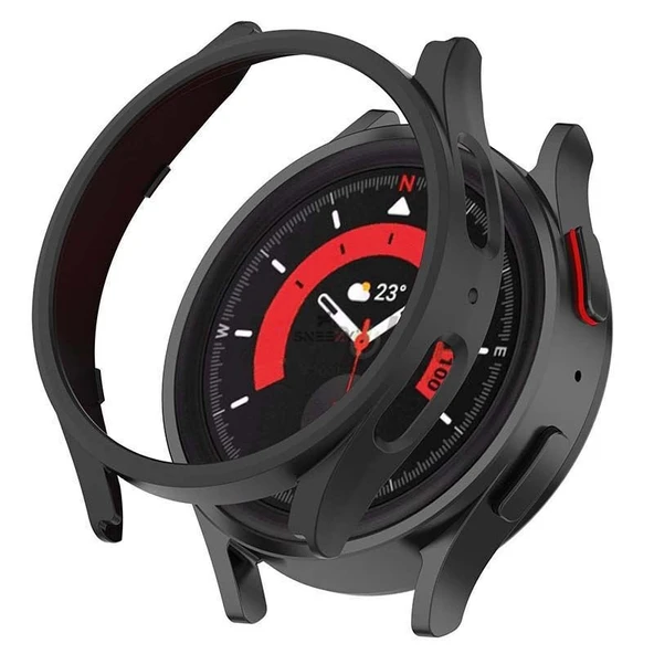 Sneezy Samsung Galaxy Watch 5 Pro PC Sert Dış Kasa Koruyucu  Siyah ürün görseli 1