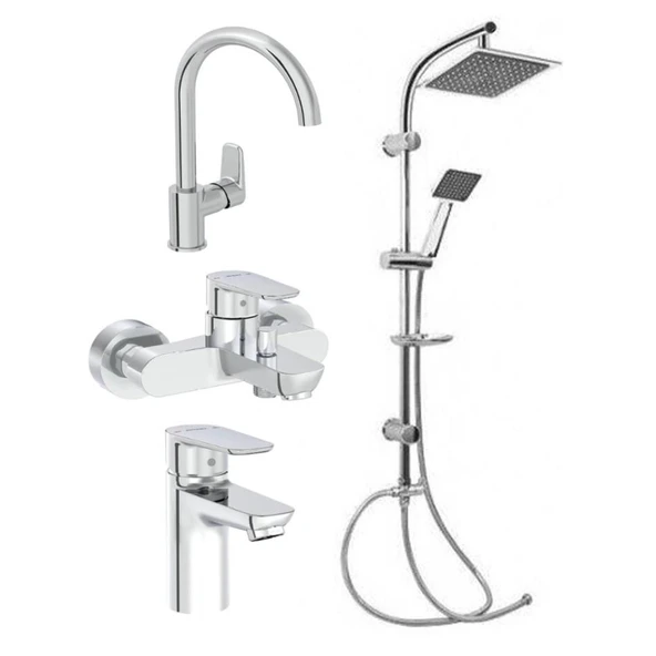 Artema Flow Soft Lavabo Eviye Banyo Batarya GMS Karine Duş Seti ürün görseli 1