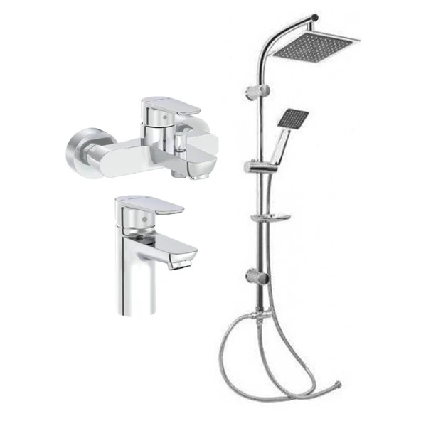 Artema Flow Soft Lavabo Banyo Batarya GMS Karine Duş Seti ürün görseli 1