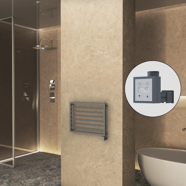 NAXOS Elektrikli Havlupan 800x578 Antrasit Texture (KTX3 Termostat) 300W ürün görseli 1
