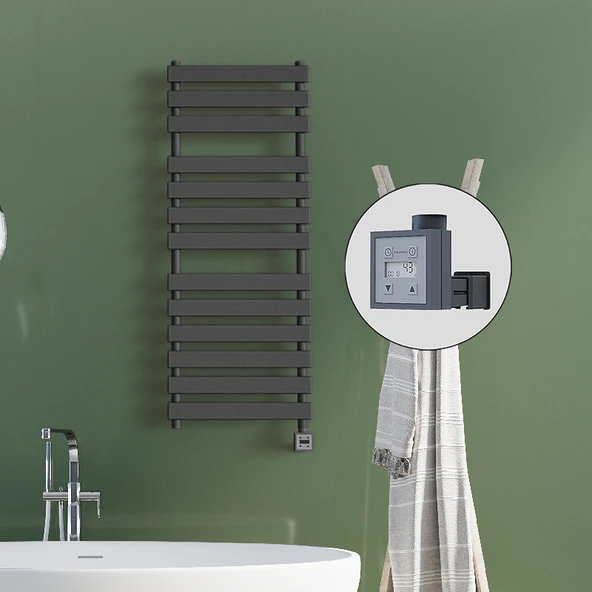 TAHITI Elektrikli Havlupan 500x950 Antrasit Texture (KTX3 Termostat) 600W ürün görseli 1