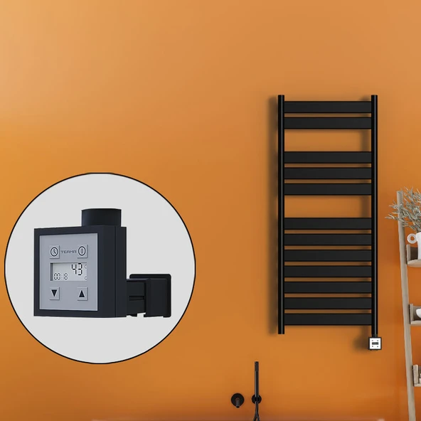 Bora Bora Elektrikli Havlupan 500x1200 Mat Siyah Ktx3 600 Watt ürün görseli 1