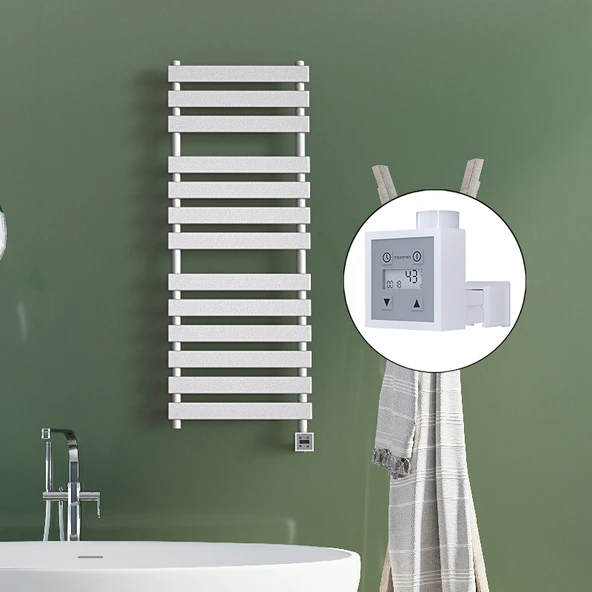 TAHITI Elektrikli Havlupan 500x950 Beyaz Parlak (KTX3 Termostat) 600W ürün görseli 1