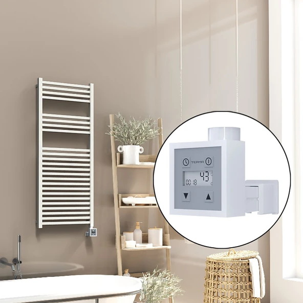Barbados Elektrikli Havlupan 500x1200 Beyaz Parlak (KTX3 Termostat) 600W ürün görseli 1