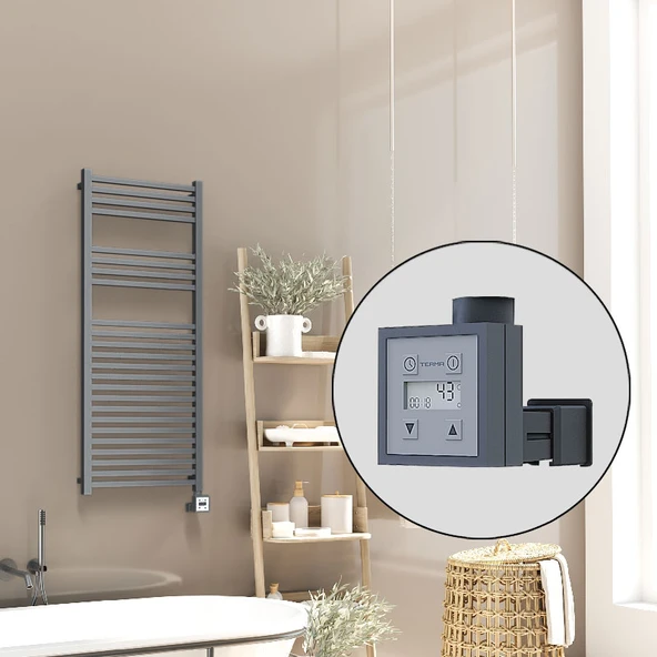 Barbados Elektrikli Havlupan 500x1200 Antrasit Texture (KTX3 Termostat) 600W ürün görseli 1