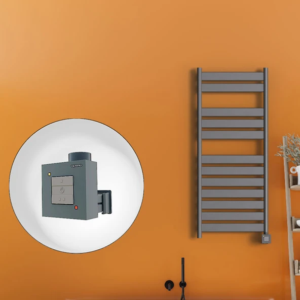 Bora Bora Elektrikli Havlupan 500x1200 Antrasit Ktx1 600 Watt ürün görseli 1