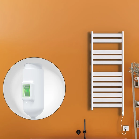 Bora Bora Elektrikli Havlupan 600 Watt 500x1200 Beyaz (OnOff Düğmeli) ürün görseli 1