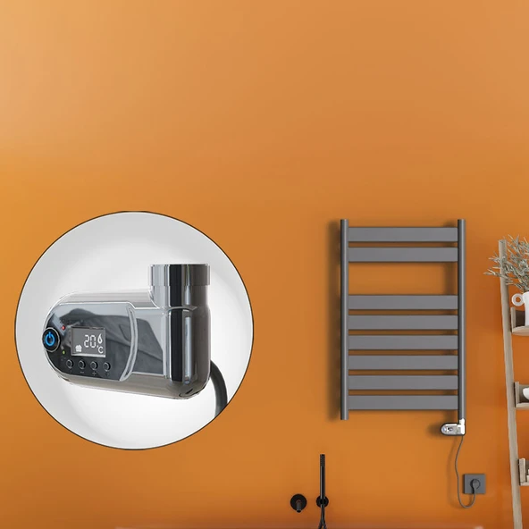 Bora Bora Elektrikli Havlupan 300 Watt 500x800 Antrasit (Thesis Termostat) ürün görseli 1