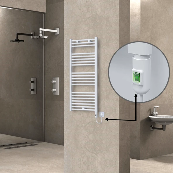 HAITI Elektrikli Havlupan 500x1100 Düz Beyaz (OnOff Düğmeli) 600W ürün görseli 1