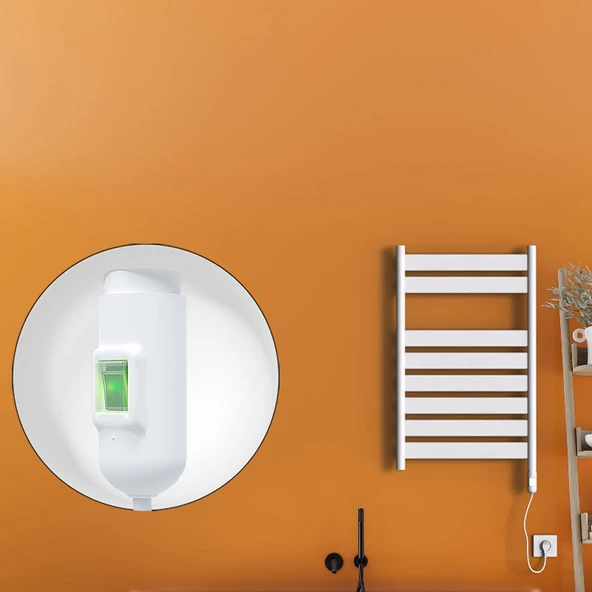 Bora Bora Elektrikli Havlupan 300 Watt 500x800 Beyaz (OnOff Düğmeli) ürün görseli 1