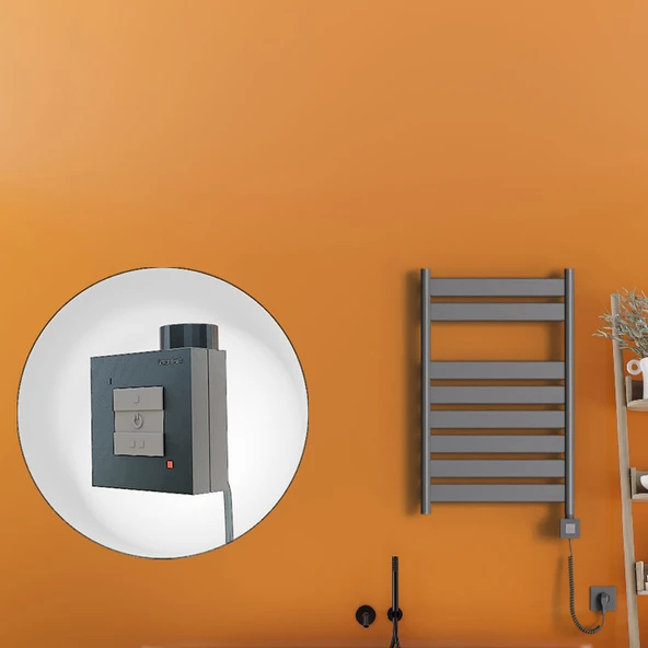 Bora Bora Elektrikli Havlupan 500x800 Antrasit Ktx1 300 Watt Spiral Kablolu ürün görseli 1