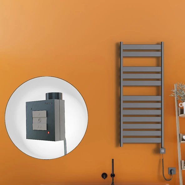 Bora Bora Elektrikli Havlupan 500x1200 Antrasit Ktx1 600 Watt Spiral Kablolu ürün görseli 1