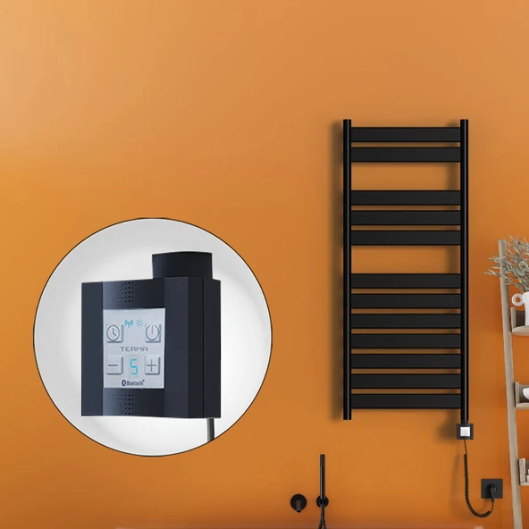 Bora Bora Elektrikli Havlupan 500x1200 Mat Siyah Ktx4 600 Watt Spiral Kablolu ürün görseli 1