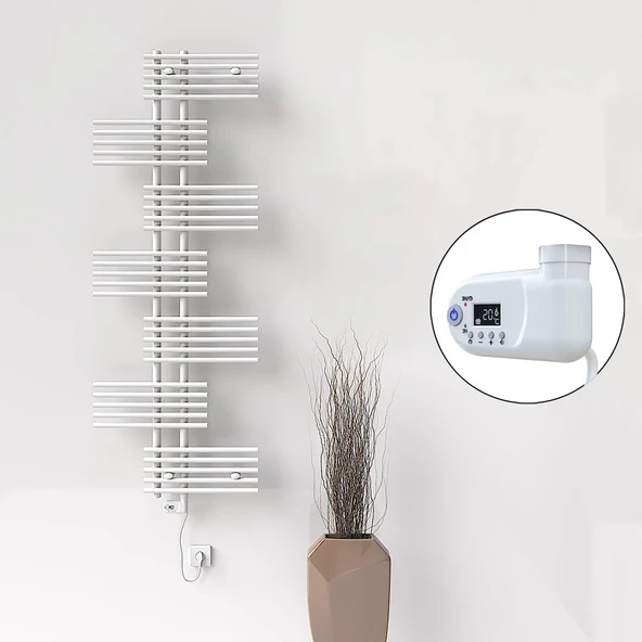 FIJI Elektrikli Havlupan 650x1762 Beyaz (Thesis Termostat) 900W ürün görseli 1