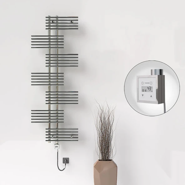 FIJI Elektrikli Havlupan 650x1762 Krom (KTX3 Termostat) 600W Spiral Kablolu ürün görseli 1