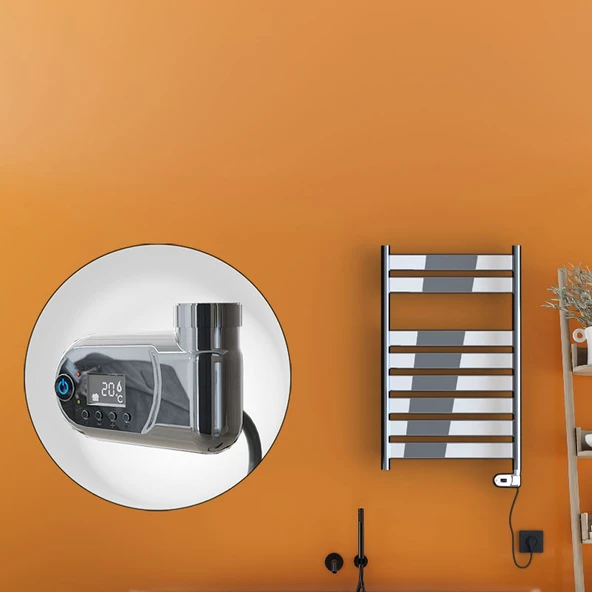 Bora Bora Elektrikli Havlupan 300 Watt 500x800 Krom (Thesis Termostat) ürün görseli 1