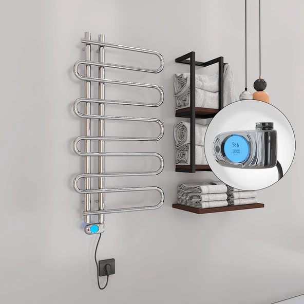 ZANTE Elektrikli Havlupan 500x1000  Krom (Musa Termostat) 200W ürün görseli 1