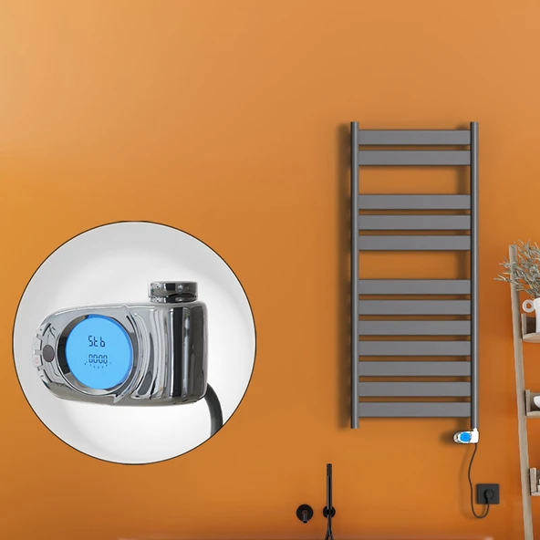 Bora Bora Elektrikli Havlupan 600 Watt 500x1200 Antrasit (Musa Termostat) ürün görseli 1