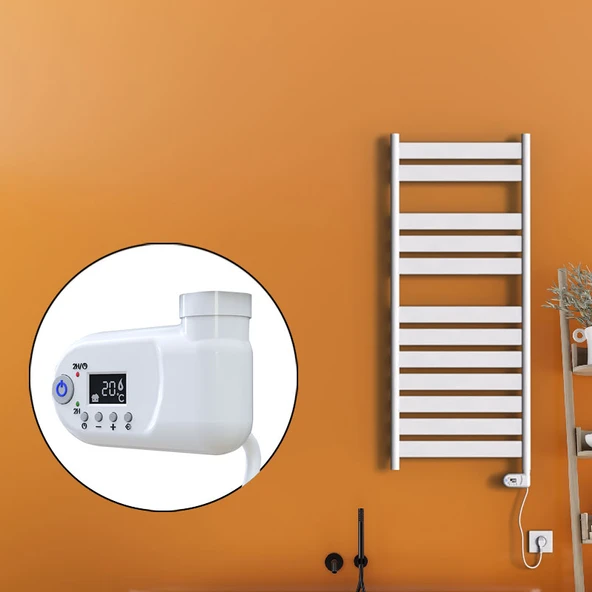Bora Bora Elektrikli Havlupan 600 Watt 500x1200 Beyaz (Thesis Termostat) ürün görseli 1