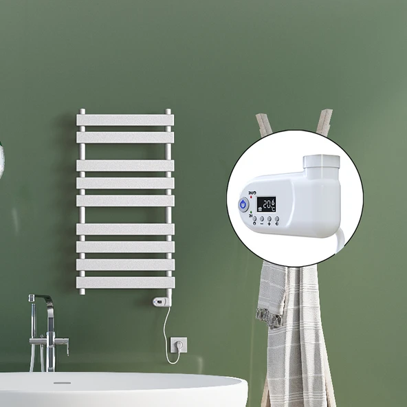 TAHITI Elektrikli Havlupan 500x1300 Beyaz Parlak (Thesis Termostat) 900W ürün görseli 1
