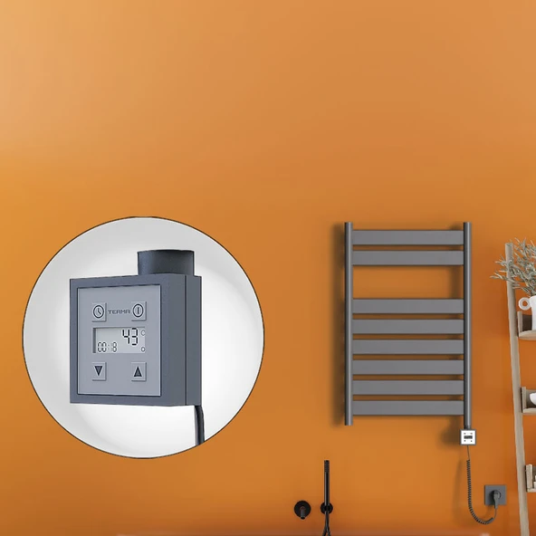 Bora Bora Elektrikli Havlupan 500x800 Antrasit Ktx3 300 Watt Spiral Kablolu ürün görseli 1