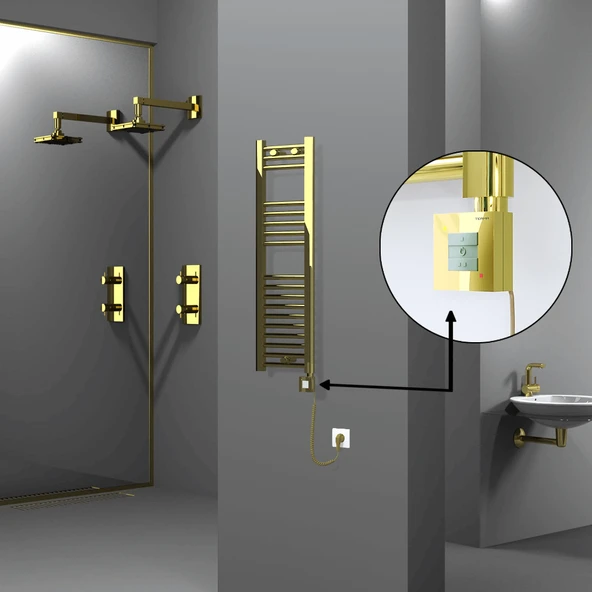 HAITI Elektrikli Havlupan 300x1000 Düz Altın (KTX1 Termostat) 200W Spiral Kablolu ürün görseli 1