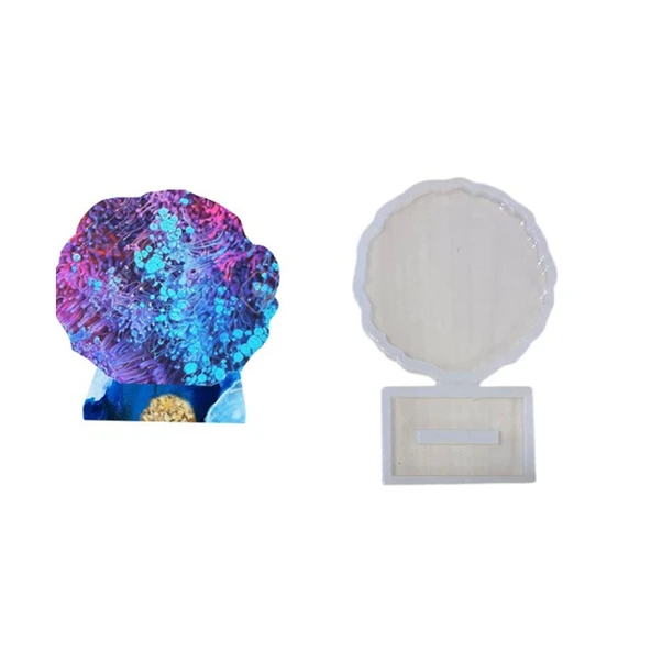 Epoksi  Silikon Kalıp Tırtıklı Kenar Ayaklı Magnet Kalıbı 7 CM ürün görseli 1