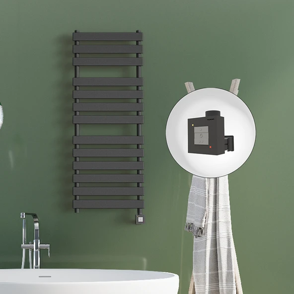 TAHITI Elektrikli Havlupan 500x950 Antrasit Texture (KTX1 Termostat) 600W ürün görseli 1