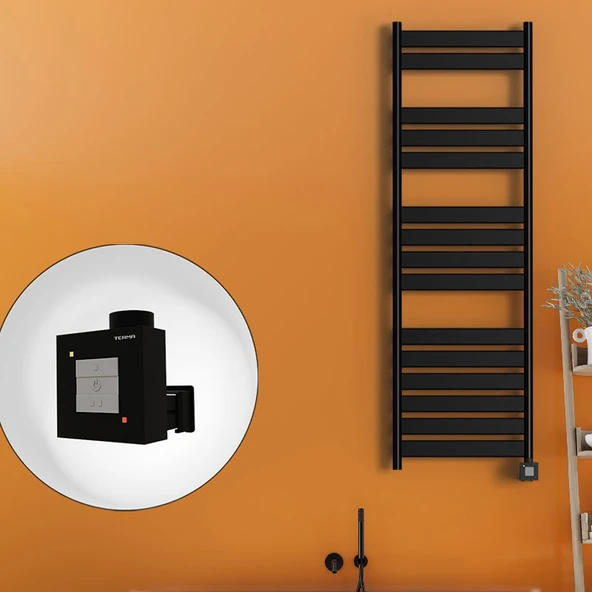 Bora Bora Elektrikli Havlupan 500x1600 Mat Siyah Ktx1 1000 Watt ürün görseli 1