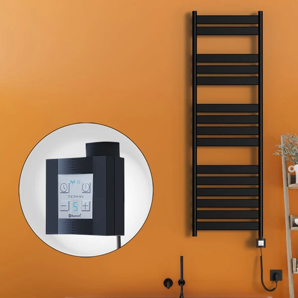 Bora Bora Elektrikli Havlupan 500x1600 Mat Siyah Ktx4 1000 Watt Spiral Kablolu ürün görseli 1