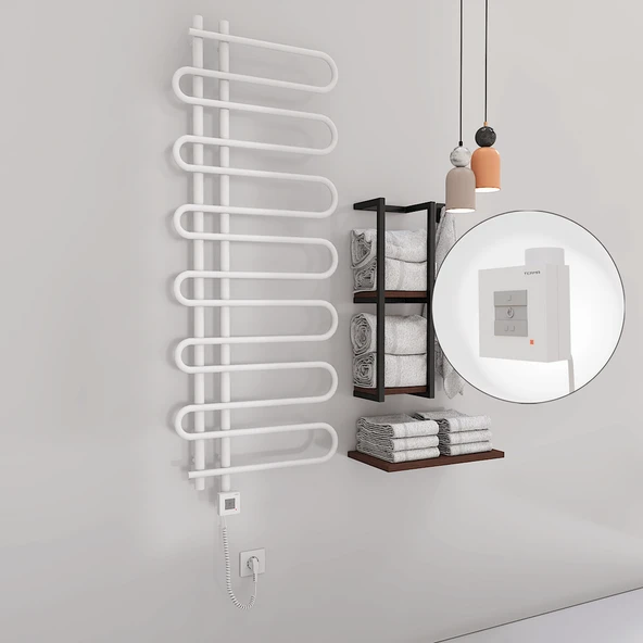 ZANTE Elektrikli Havlupan 600x1400  Beyaz (KTX1 Termostat) 600W Spiral Kablolu ürün görseli 1