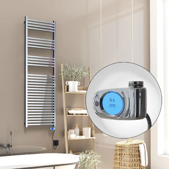 Barbados Elektrikli Havlupan 500x1600 Krom  (Musa Termostat) 600W ürün görseli 1