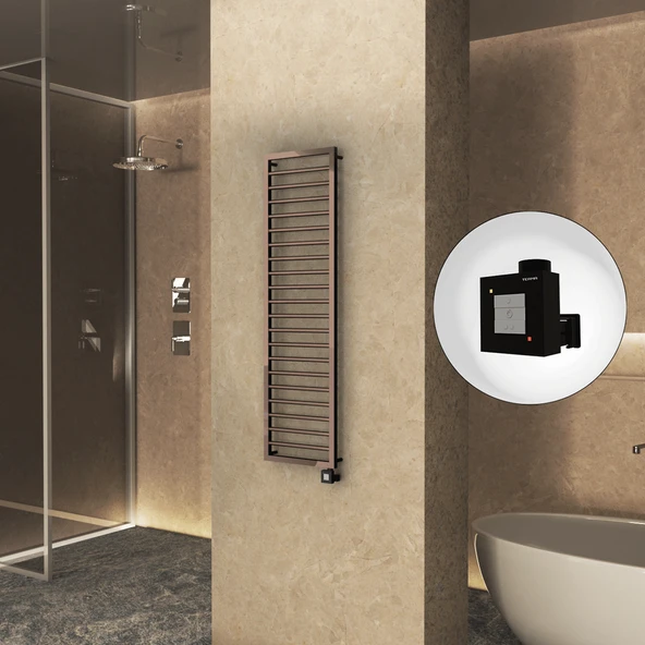 NAXOS Elektrikli Havlupan 500x1655 Rose Gold Parlak (KTX1 Termostat) 600W ürün görseli 1