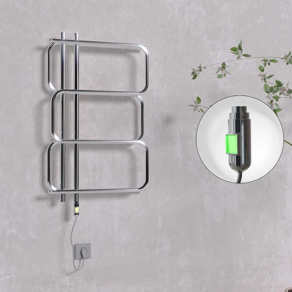 MATSU Elektrikli Havlupan 540x884  Krom (OnOff Düğmeli) 200W ürün görseli 1