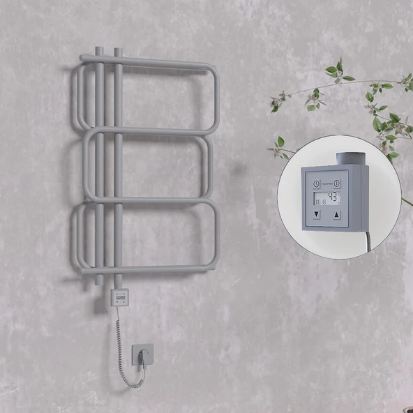 MATSU Elektrikli Havlupan 540x884  Antrasit (KTX3 Termostat) 300W Spiral Kablolu ürün görseli 1