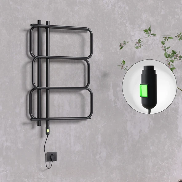 MATSU Elektrikli Havlupan 540x884  Siyah (OnOff Düğmeli) 300W ürün görseli 1