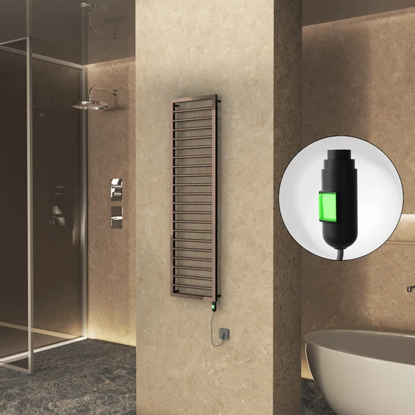 NAXOS Elektrikli Havlupan 500x1655 Rose Gold Parlak (OnOff Düğmeli) 600W ürün görseli 1