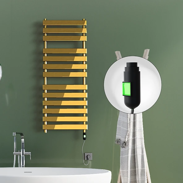 TAHITI Elektrikli Havlupan 500x950 Altın  (OnOff Düğmeli) 300W ürün görseli 1