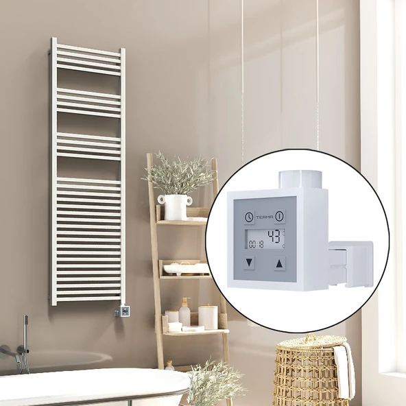Barbados Elektrikli Havlupan 500x1600 Beyaz Parlak (KTX3 Termostat) 1000W ürün görseli 1