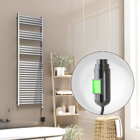 Barbados Elektrikli Havlupan 500x1600 Krom  (OnOff Düğmeli) 600W ürün görseli 1