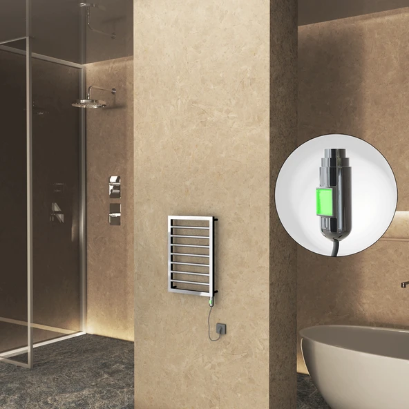 NAXOS Elektrikli Havlupan 450x655 Krom  (OnOff Düğmeli) 200W ürün görseli 1