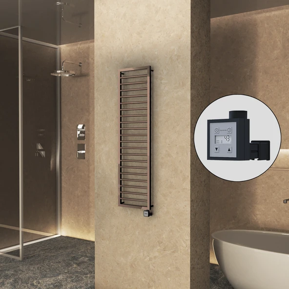 NAXOS Elektrikli Havlupan 500x1655 Rose Gold Parlak (KTX3 Termostat) 600W ürün görseli 1