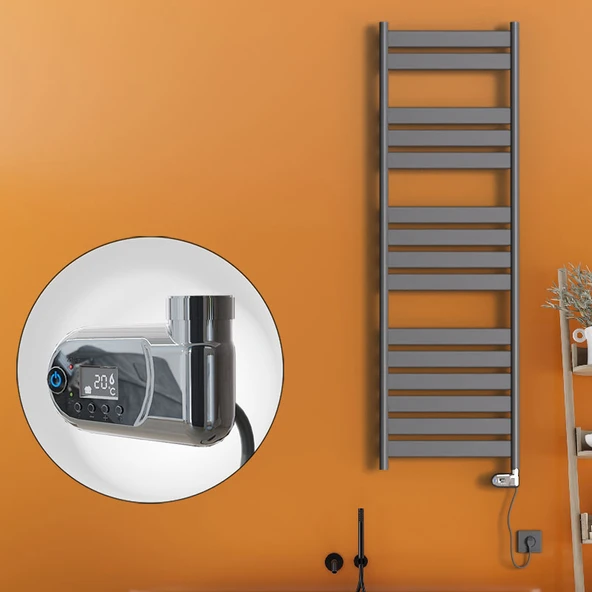 Bora Bora Elektrikli Havlupan 900 Watt 500x1600 Antrasit (Thesis Termostat) ürün görseli 1