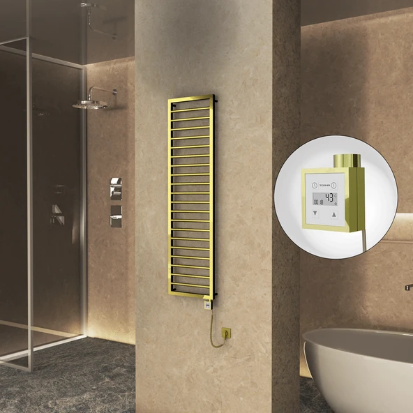 NAXOS Elektrikli Havlupan 500x1655 Altın  (KTX3 Termostat) 600W Spiral Kablolu ürün görseli 1